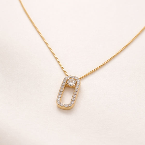 COLGANTE OVALO CON DIAMANTES NATACHA