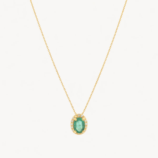 COLGANTE ESMERALDA CON DIAMANTES HUSNA