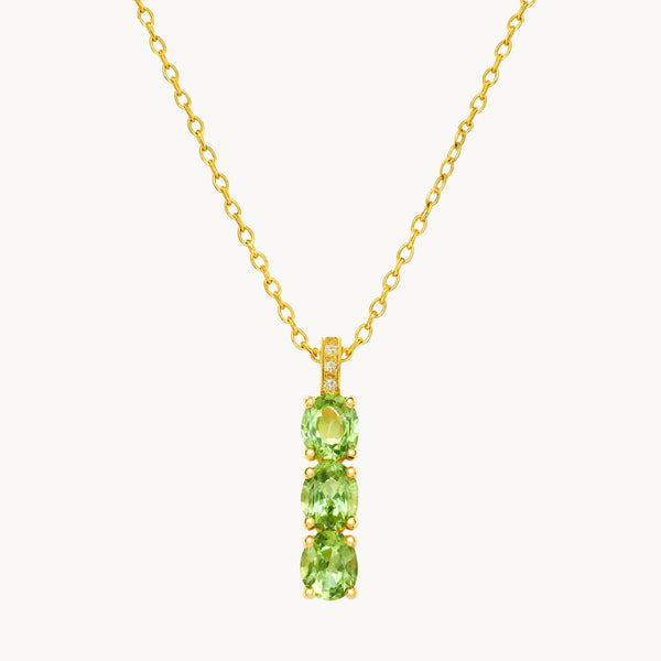 COLGANTE CON GRANATES TSAVORITAS Y DIAMANTES AISHA