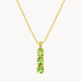 COLGANTE CON GRANATES TSAVORITAS Y DIAMANTES AISHA