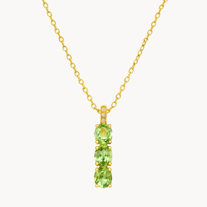 COLGANTE CON GRANATES TSAVORITAS Y DIAMANTES AISHA