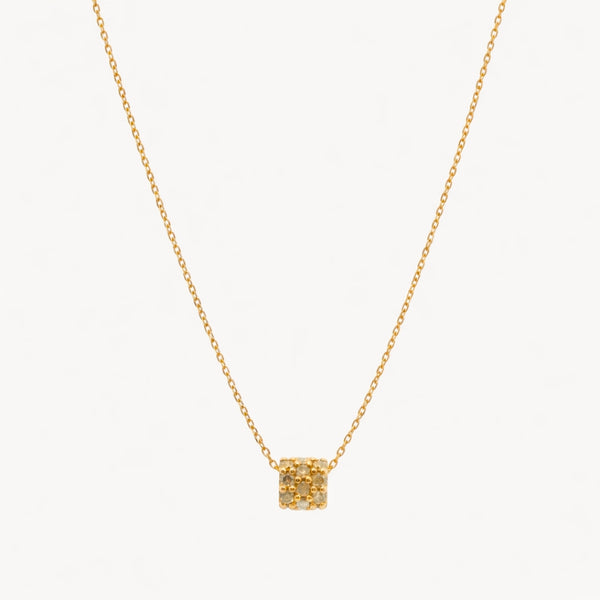 PENDENTE QUADRADO COM DIAMANTES AFIA