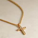 COLGANTE CRUZ Y DIAMANTES EDESIA