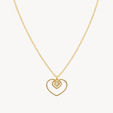 COLGANTE CORAZON CON DIAMANTE OLYMPIA
