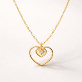 COLGANTE CORAZON CON DIAMANTE OLYMPIA