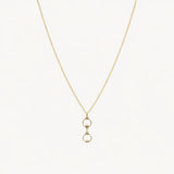BASIA Double Circle Pendant with Diamonds