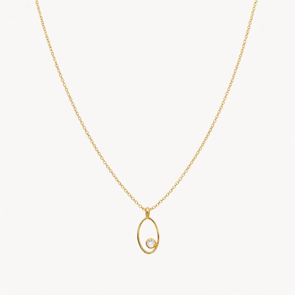 COLGANTE OVAL CON DIAMANTE OSANNA