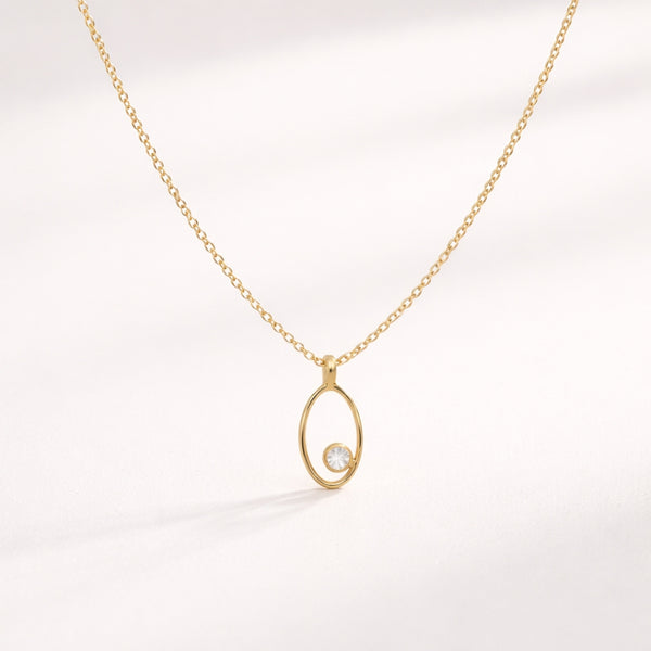 COLGANTE OVAL CON DIAMANTE OSANNA