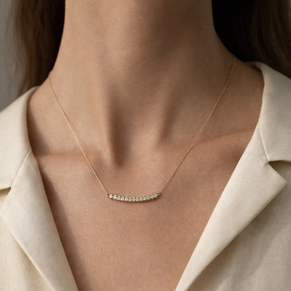 CARLYN DIAMOND BAR NECKLACE