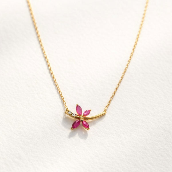 COLLAR LIBELULA CON RUBIES Y DIAMANTES HAIDEE