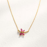 COLLAR LIBELULA CON RUBIES Y DIAMANTES HAIDEE
