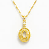 COLGANTE OVAL CON DIAMANTE DUNJA