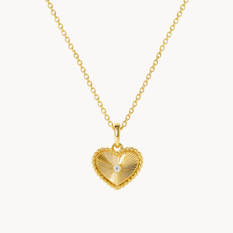 COLGANTE CORAZON CON DIAMANTE NADJA