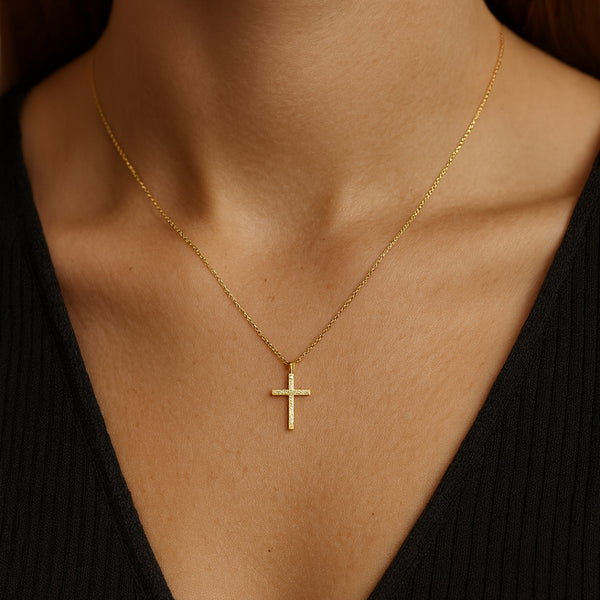 COLGANTE CRUZ Y DIAMANTES RIYA