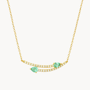 COLLAR ESMERALDAS CON DIAMANTES ROSELLA