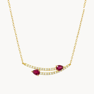 COLLAR RUBIES CON DIAMANTES ROSELLA