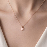 COLGANTE DISCO SATINADO CON DIAMANTE ABENI