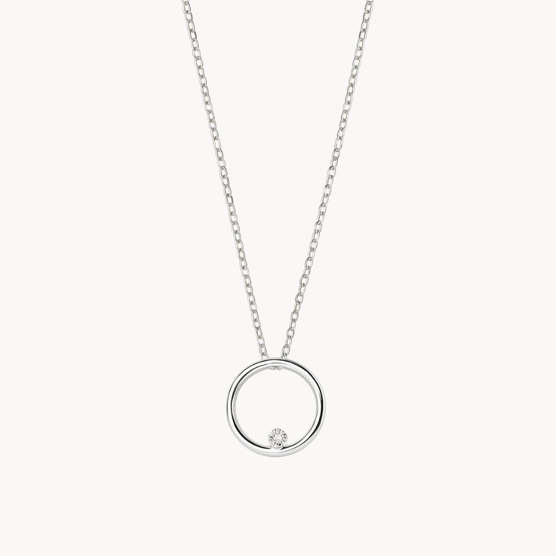 COLGANTE CIRCULO CON DIAMANTE CLARISE