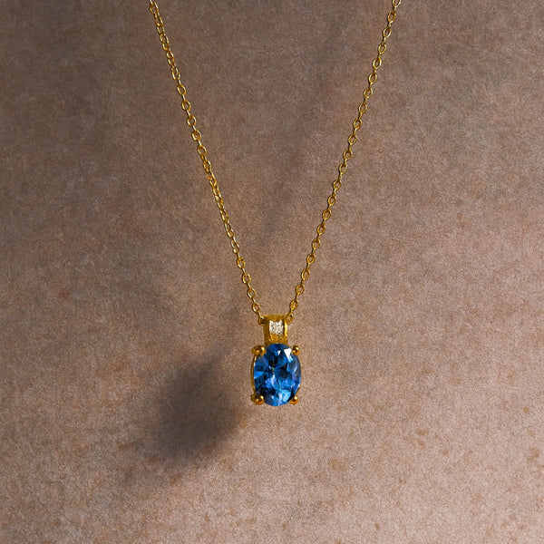 COLGANTE TANZANITA Y DIAMANTE PIEDRA DE CUMPLEAÑOS DICIEMBRE