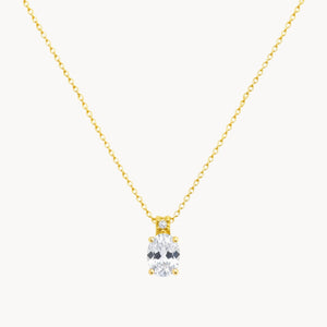 COLGANTE TOPACIO BLANCO Y DIAMANTE PIEDRA DE CUMPLEAÑOS ABRIL