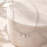 COLLAR BARRA CON DIAMANTES ROSE