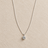 COLGANTE CON DIAMANTE SEIS GARRAS 0.30 QUILATES PUNTO DE LUZ