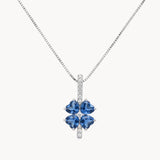 COLGANTE TOPACIOS LONDON BLUE Y DIAMANTES YAMILA