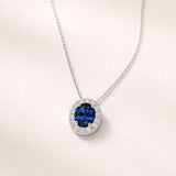 COLGANTE ZAFIRO Y ORLA DIAMANTES ANORA