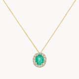 COLGANTE ESMERALDA Y ORLA DIAMANTES ANORA