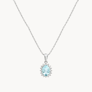 AQUAMARINE AND DIAMONDS PENDANT ESSIE