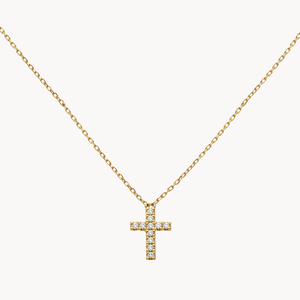 COLGANTE CON DIAMANTES CRUZ ILINA