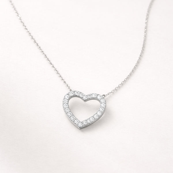 COLGANTE CORAZON CON DIAMANTES DELICE