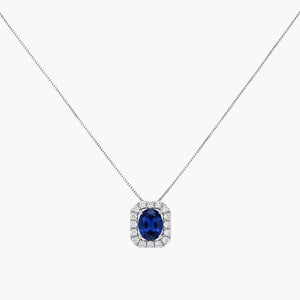 COLGANTE ZAFIRO Y DIAMANTES SILJE