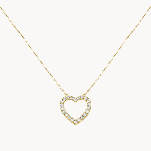 COLGANTE CORAZON CON DIAMANTES DELICE