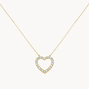 COLGANTE CORAZON CON DIAMANTES DELICE