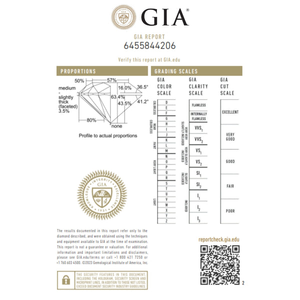 COLGANTE DIAMANTE 0.40 QUILATES MICHELLE CERTIFICADO GIA