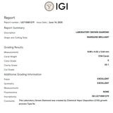 COLGANTE DIAMANTE CREADO 0.54 QUILATES MARQUISE CERTIFICADO IGI