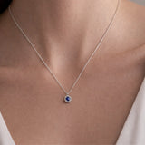 COLGANTE ZAFIRO Y DIAMANTES CHARLINE