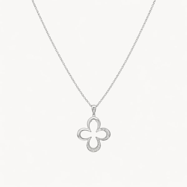 COLGANTE TREBOL CON DIAMANTES BRUNELLA