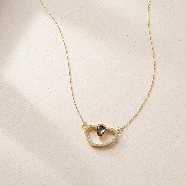 COLAR QUARTZO FUMADO E DIAMANTES YAIZA II