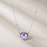 COLAR TOPÁZIO AZUL, AMETISTA E DIAMANTES YAIZA