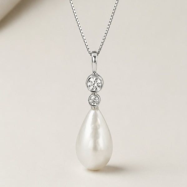 COLGANTE PERLA CON DIAMANTES SACHA MILIA