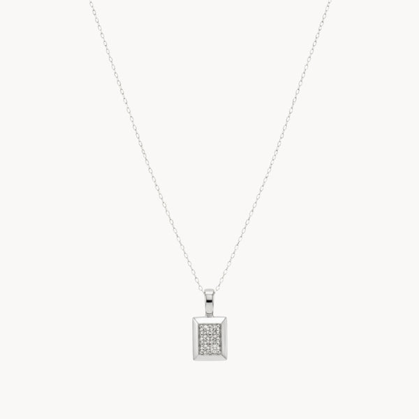 COLGANTE RECTANGULAR CON DIAMANTES SACHA