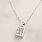 COLGANTE RECTANGULAR CON DIAMANTES SACHA