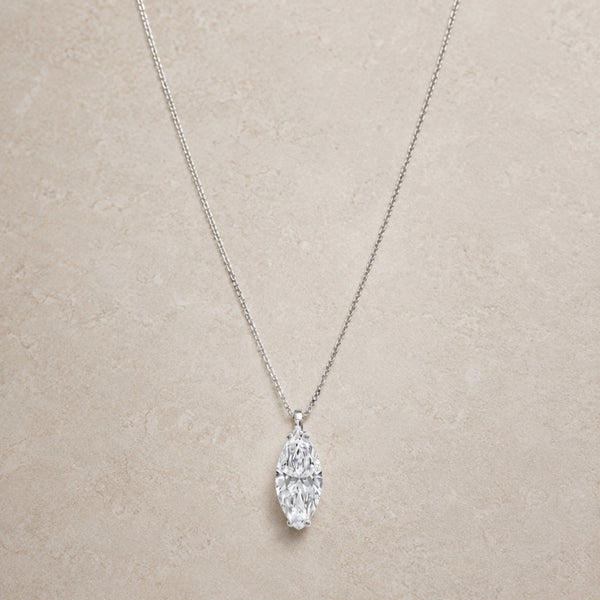 COLGANTE DIAMANTE CREADO 1.030 QUILATES MARQUISE CERTIFICADO IGI