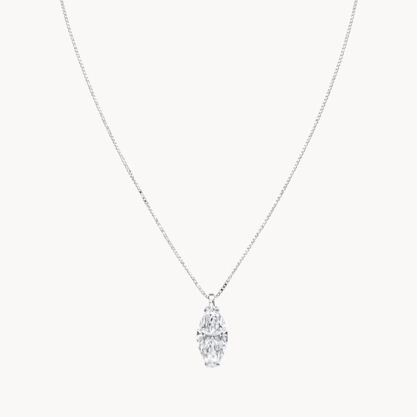 COLGANTE DIAMANTE CREADO 1.030 QUILATES MARQUISE CERTIFICADO IGI