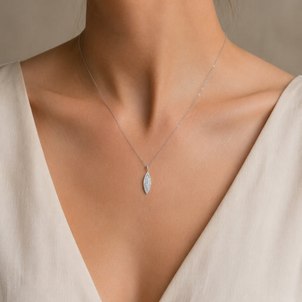 DIAMOND LEAF PENDANT