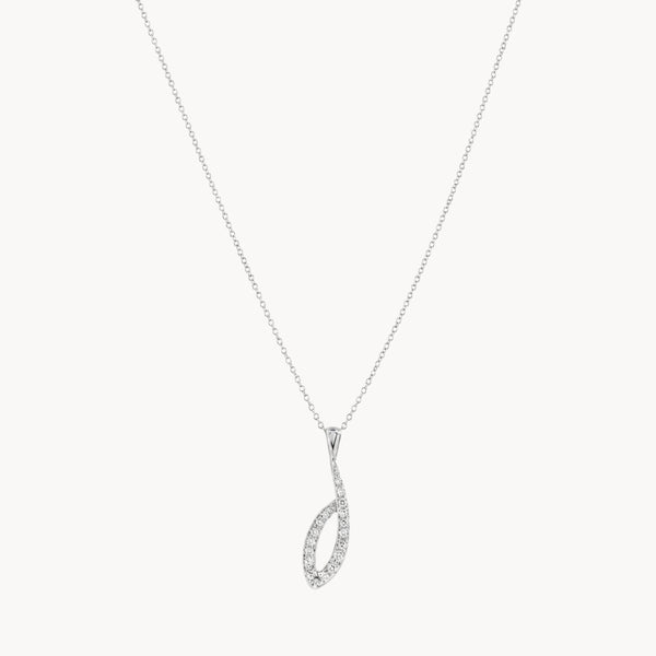 Pendente Gota Entrelaçada com Diamantes