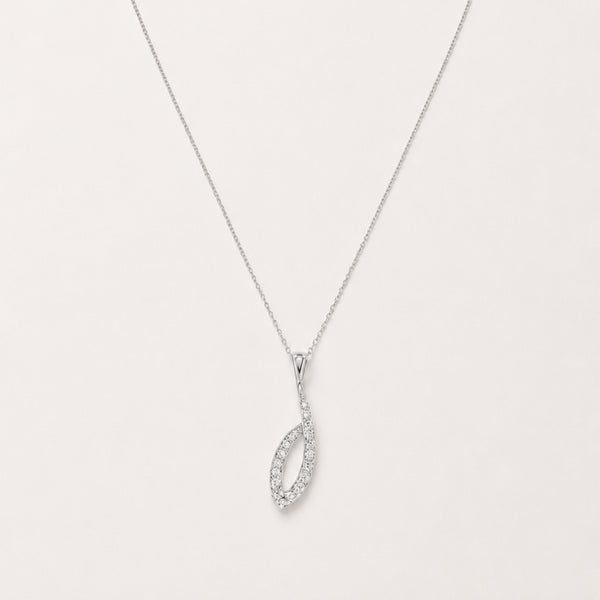 Pendente Gota Entrelaçada com Diamantes