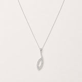 COLGANTE LAGRIMA ENTRELAZADA CON DIAMANTES